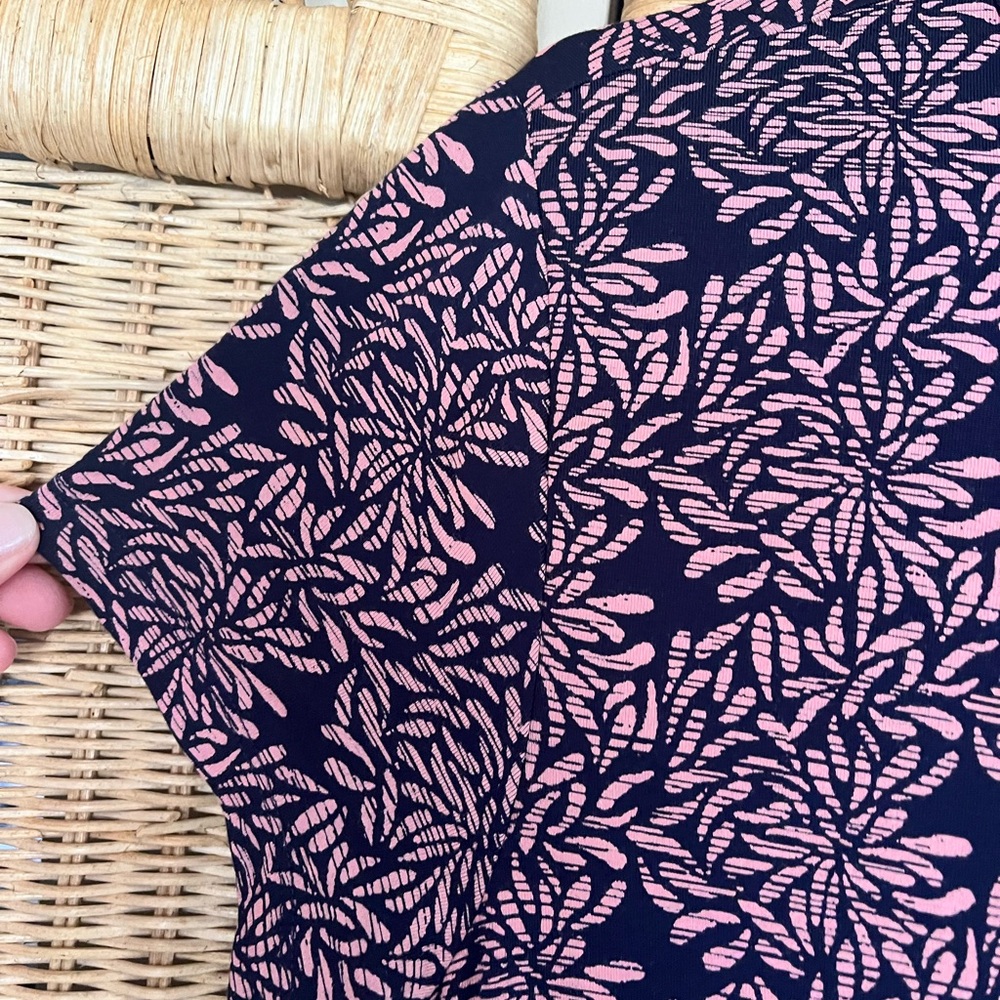 NWOT Coolibar Dounelle Maxi Dress - UPF 50+ Navy and Pink Patterned Dress - Picture 8 of 9